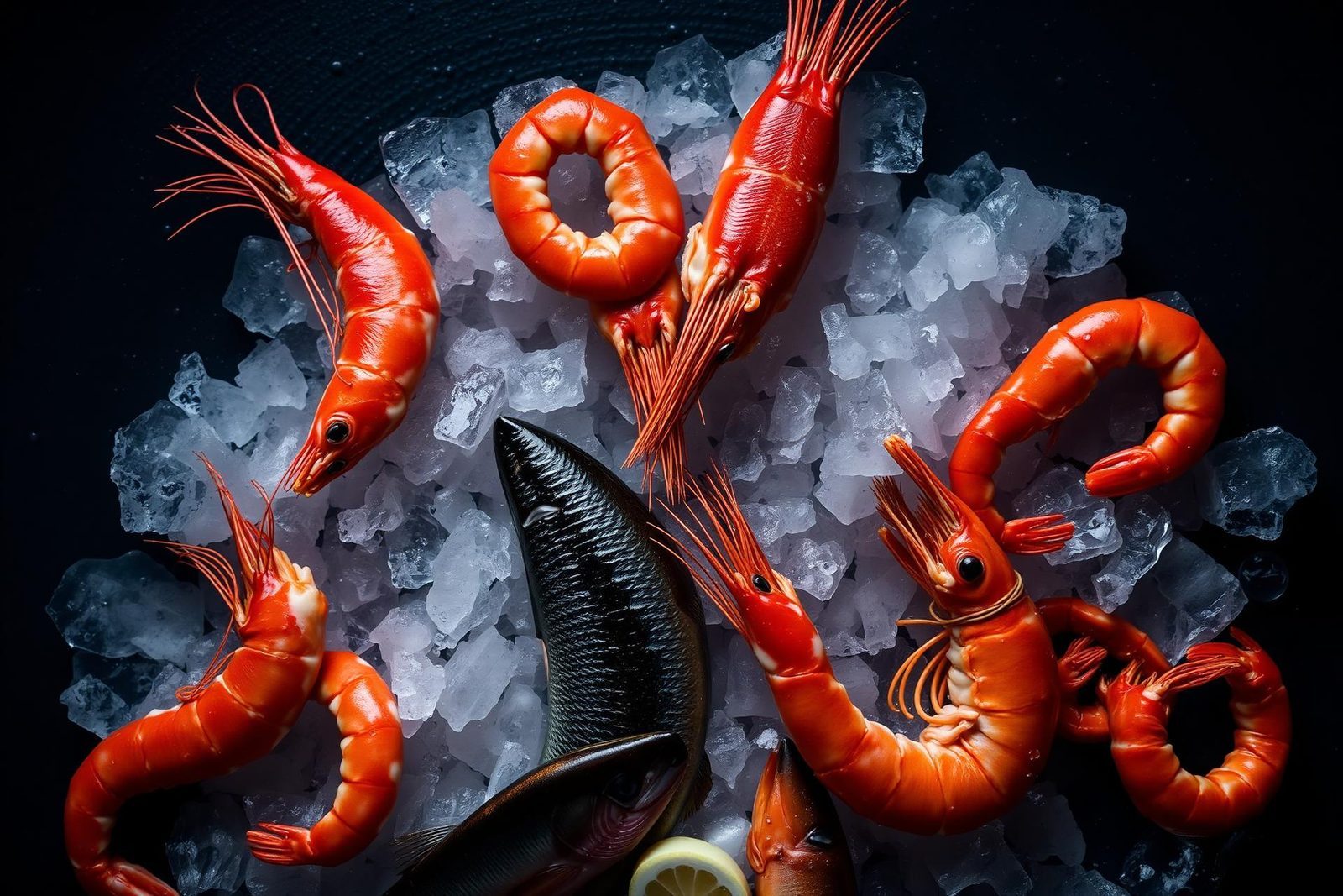 Selección fresca de mariscos y pescados de CAMARS Alimentos